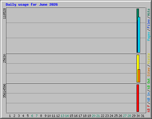 Daily usage for June 2026
