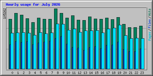 Hourly usage for July 2026
